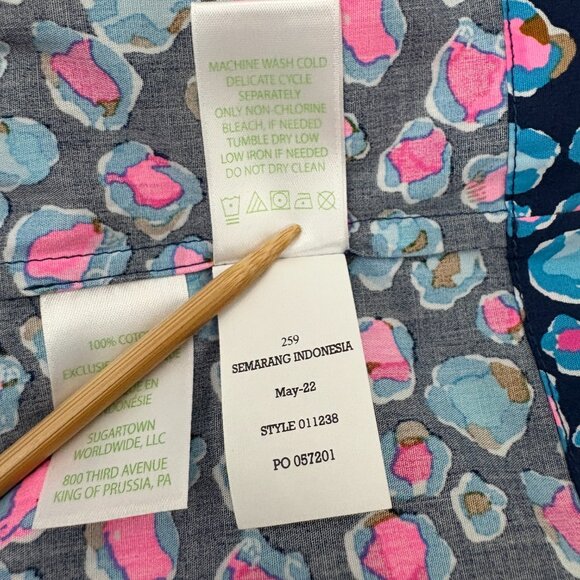 Lilly Pulitzer Beyonca Smocked Babydoll Dress Size M Seabreeze Blue Low Tide - Picture 11 of 12